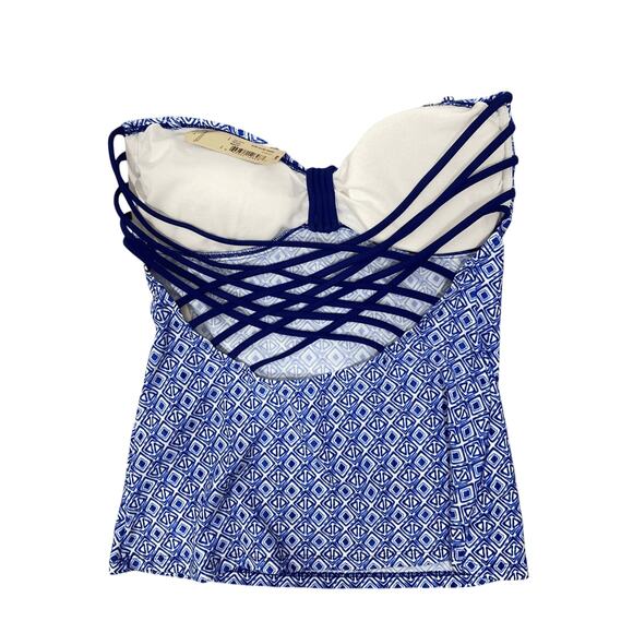 NWT Arizona Jean Co. Strapless Tube Top Tankini Modest Vacation Resort Beach L - Picture 3 of 6